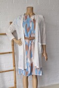 Jurk Marloes - lichtblauw/beige