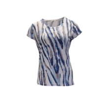 Dames shirt Donna - blauw/wit