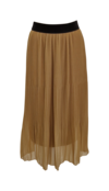 Dames plissé rok kort model - khaki *