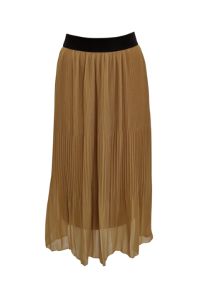 Dames plissé rok kort model - khaki *