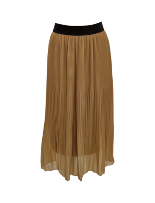 Dames plissé rok kort model - khaki *