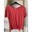 Remo Fashion 2.0 Dames shirt met koordje - koraal