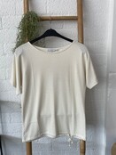 Shirt met koordje - ecru *