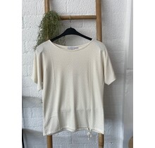 Shirt met koordje - ecru *