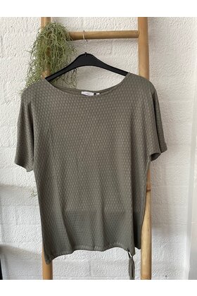Shirt met koordje - army green *