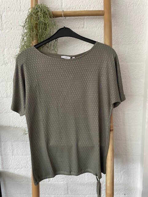 Shirt met koordje - army green *