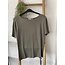 Remo Fashion 2.0 Dames shirt met koordje - ecru - army green
