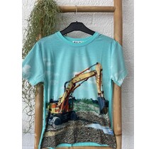 Shirt met kraan - korte mouw - mintgroen *