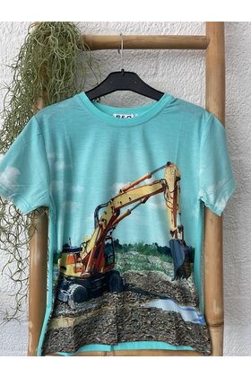 Shirt met kraan - korte mouw - mintgroen *