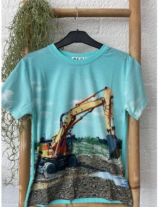 Shirt met kraan - korte mouw - mintgroen *