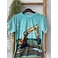 Shirt met kraan - korte mouw - mintgroen