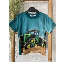 Shirt tractor John Deere - korte mouw - petrol *