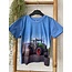 Jongens shirt tractor Fendt - korte mouw - kobalt