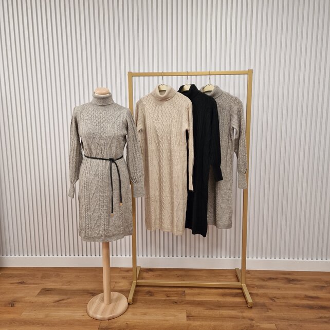 Jurk Yvonne - middengrijs