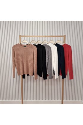 Trui Brenda - cognac