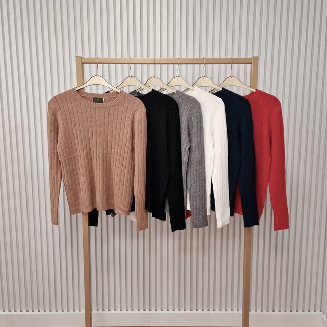 Trui Brenda - cognac