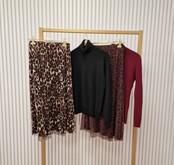 Rok Iris - bruin/zwart mesh