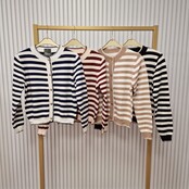 Vest Gwen - donkerblauw/offwhite