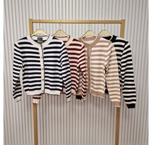 Vest Gwen - donkerblauw/offwhite