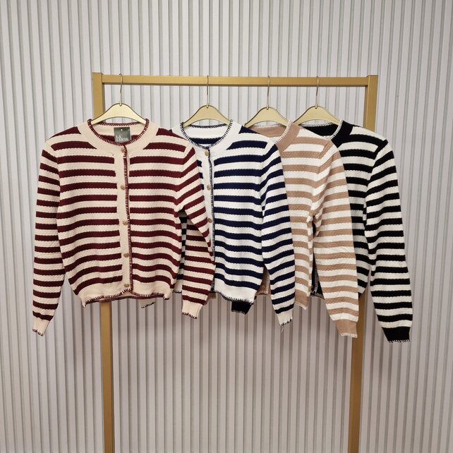 Vest Gwen - bordeaux/offwhite