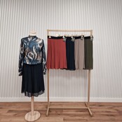 Rok plissé kort model - marine