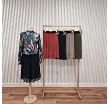 Rok plissé kort model - marine