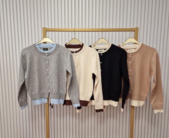 Vest Yaelle - grijs/lichtblauw