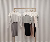 Jurk Katy (tweedelig) - grijs