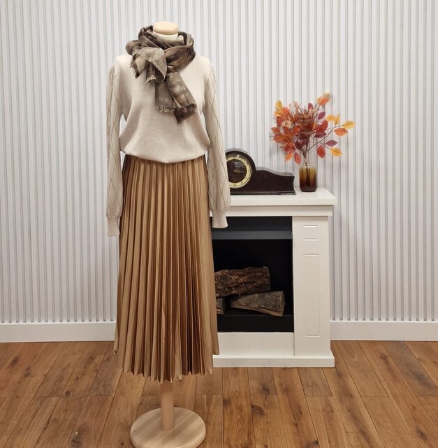 Rok Amber - cognac satijn