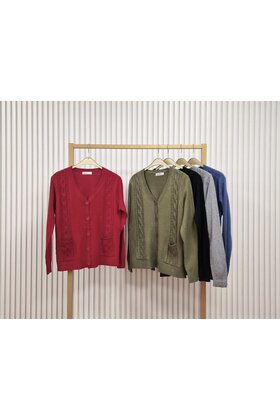 Vest Mina - donkerrood