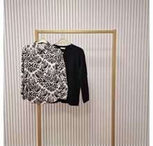 Blouse Ada - zwart/wit