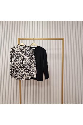 Blouse Ada - zwart/wit