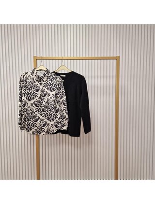 Blouse Ada - zwart/wit