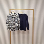Blouse Ada - marine/wit