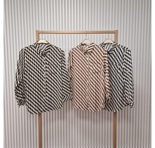 Blouse Ria - zwart/beige