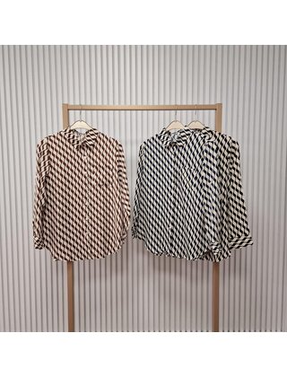 Blouse Ria - bruin/beige