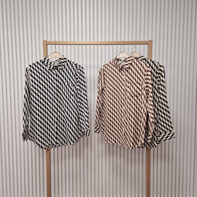 Blouse Ria - marine/beige