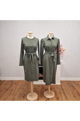 Jurk Loraine (met kraag) - groen