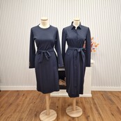 Jurk Loraine (met kraag) - donkerblauw