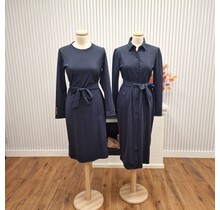 Jurk Loraine (met kraag) - donkerblauw