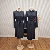 Jurk Babette (ronde hals) - zwart