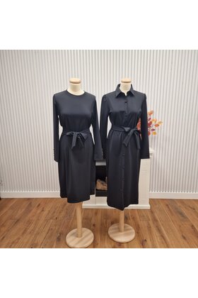 Jurk Babette (ronde hals) - zwart