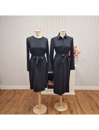 Jurk Babette (ronde hals) - zwart