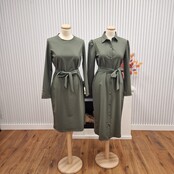 Jurk Babette (ronde hals) - groen