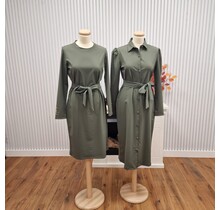 Jurk Babette (ronde hals) - groen