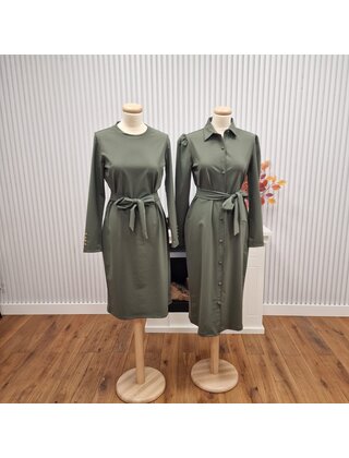 Jurk Babette (ronde hals) - groen