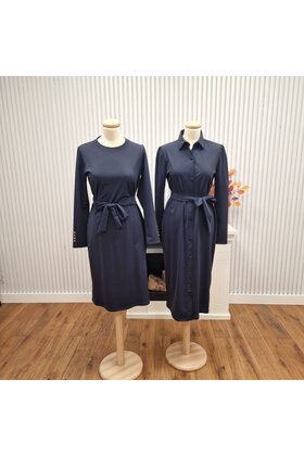 Jurk Babette (ronde hals) - donkerblauw