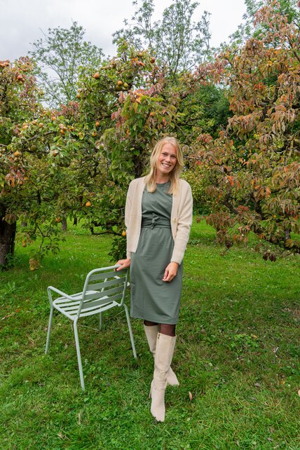 Jurk Babette (ronde hals) - groen