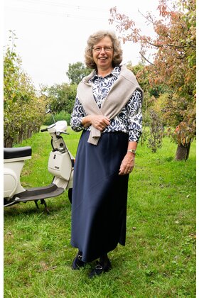 Blouse Ada - marine/wit