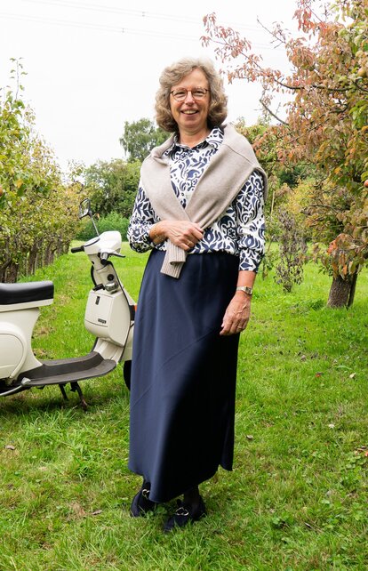 Blouse Ada - marine/wit